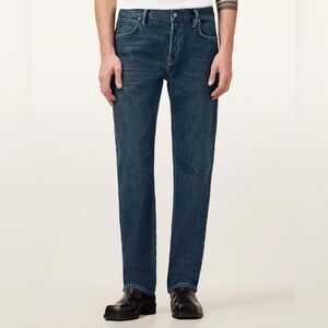 All Saints Oshimo Iggy Slim Fit Button Fly Medium Dark Wash Jeans 34 x 32